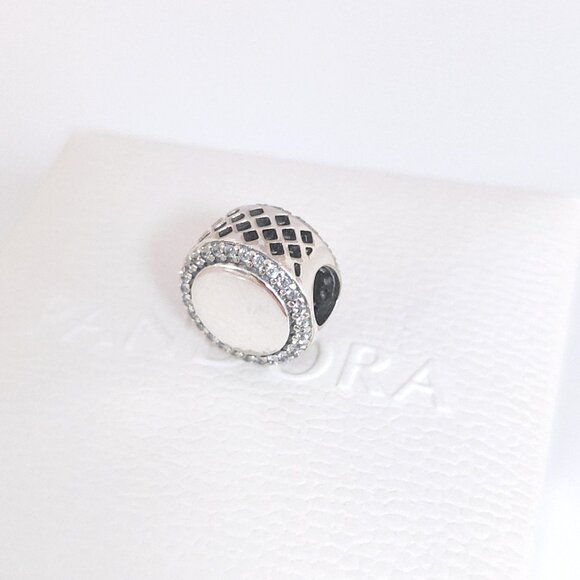 Pandora Engravable Soccer Charm Bead S925 Silver with box - Picture 7 of 8